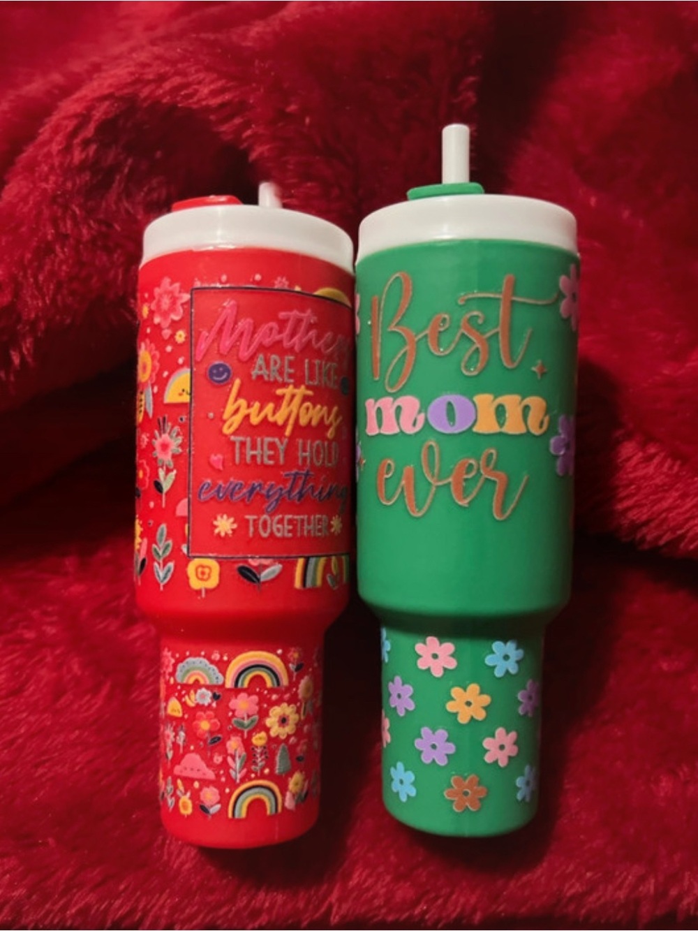 Floral Chapstick Holder Keychains